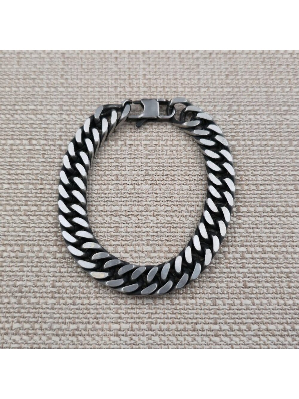 8 Inch Stainless Steel Men's Heavy Cuban Link Chain Bracelet A7690